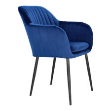 Krzesło Emilia Velvet deep blue/black ( Rozmiar: uniwersalny )