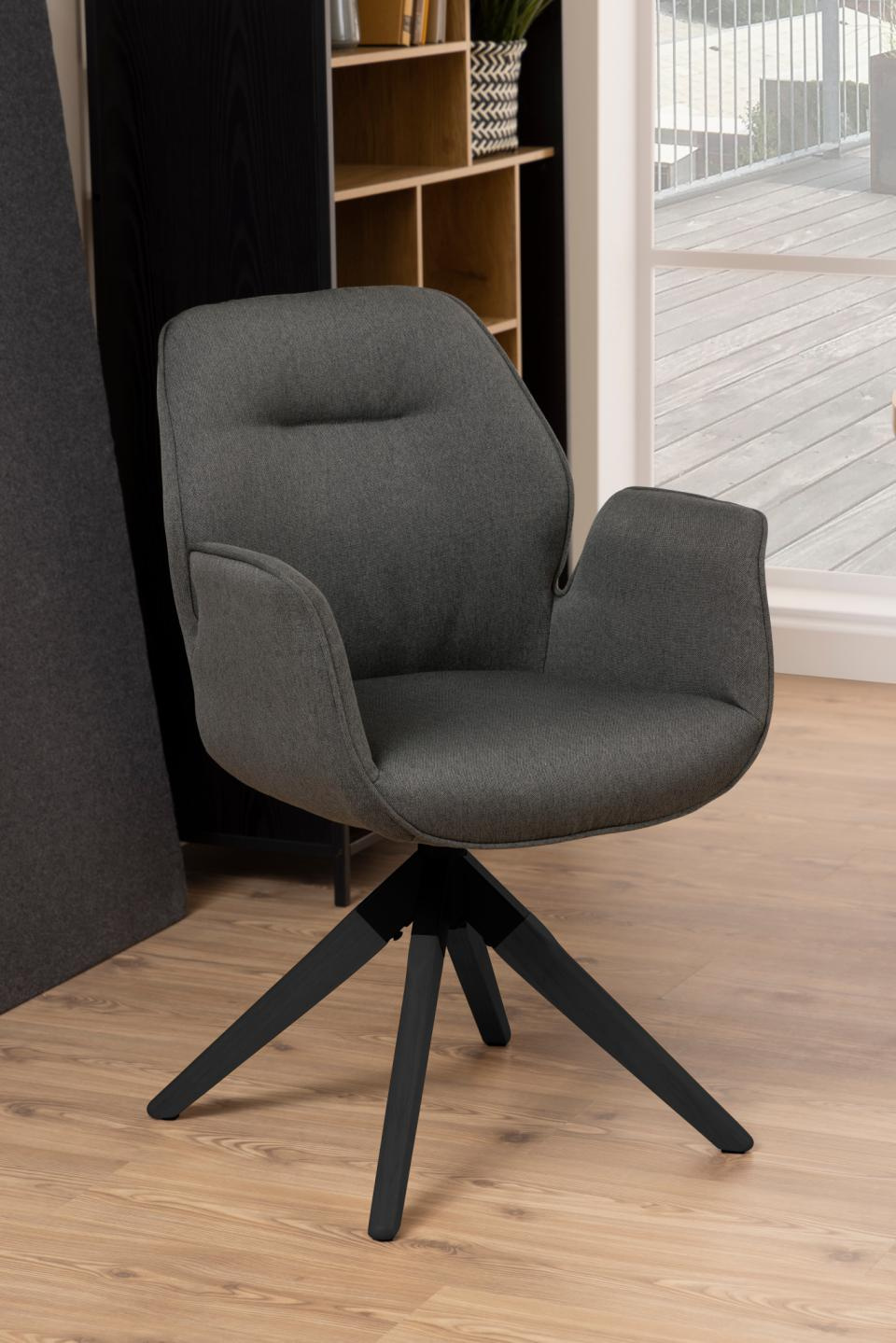 Krzesło obrotowe Aura dark grey /black auto return - obrazek 3