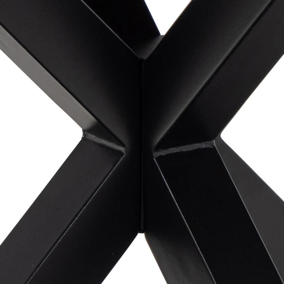 Stół okrągły Heaven Actona marmurowy brązowy z czarną metalową podstawą 120 cm nierozkładany - obrazek 6