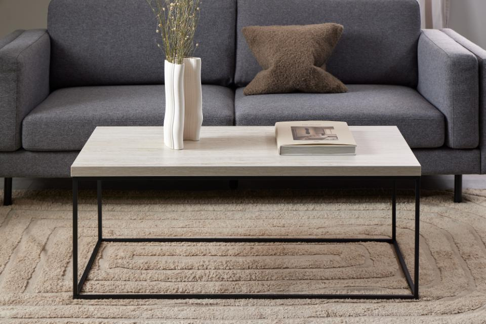 Stolik Barossa 110x55cm beżowy trawertyn - obrazek 3
