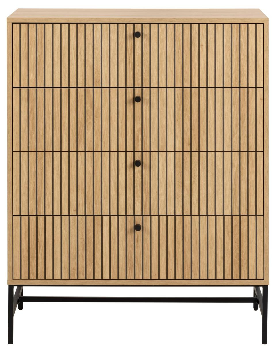 Komoda Albany 4 szuflady dąb naturalny - obrazek 3