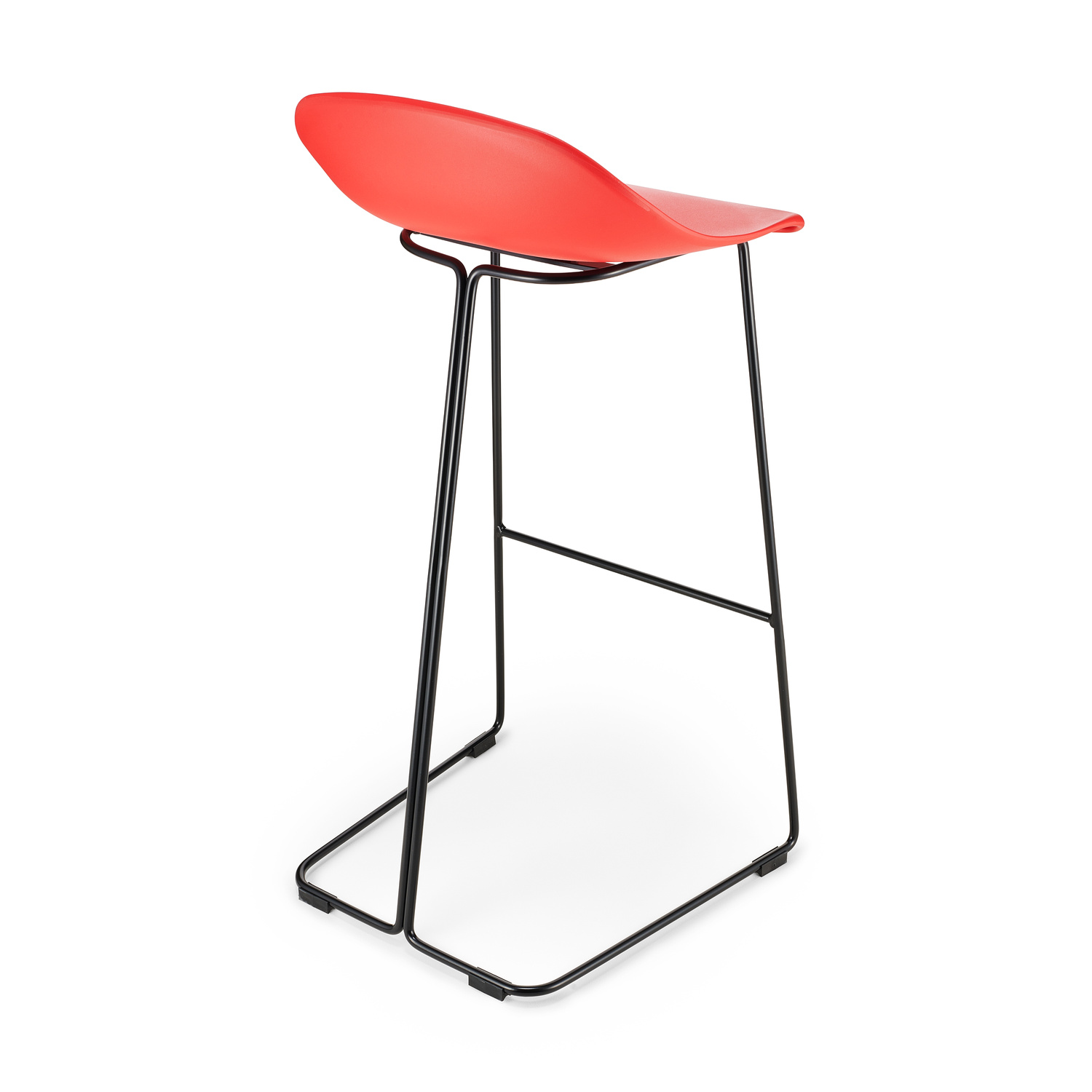 Hoker CARO BAR czarne nogi i czerwone siedzisko 75 cm - obrazek 7