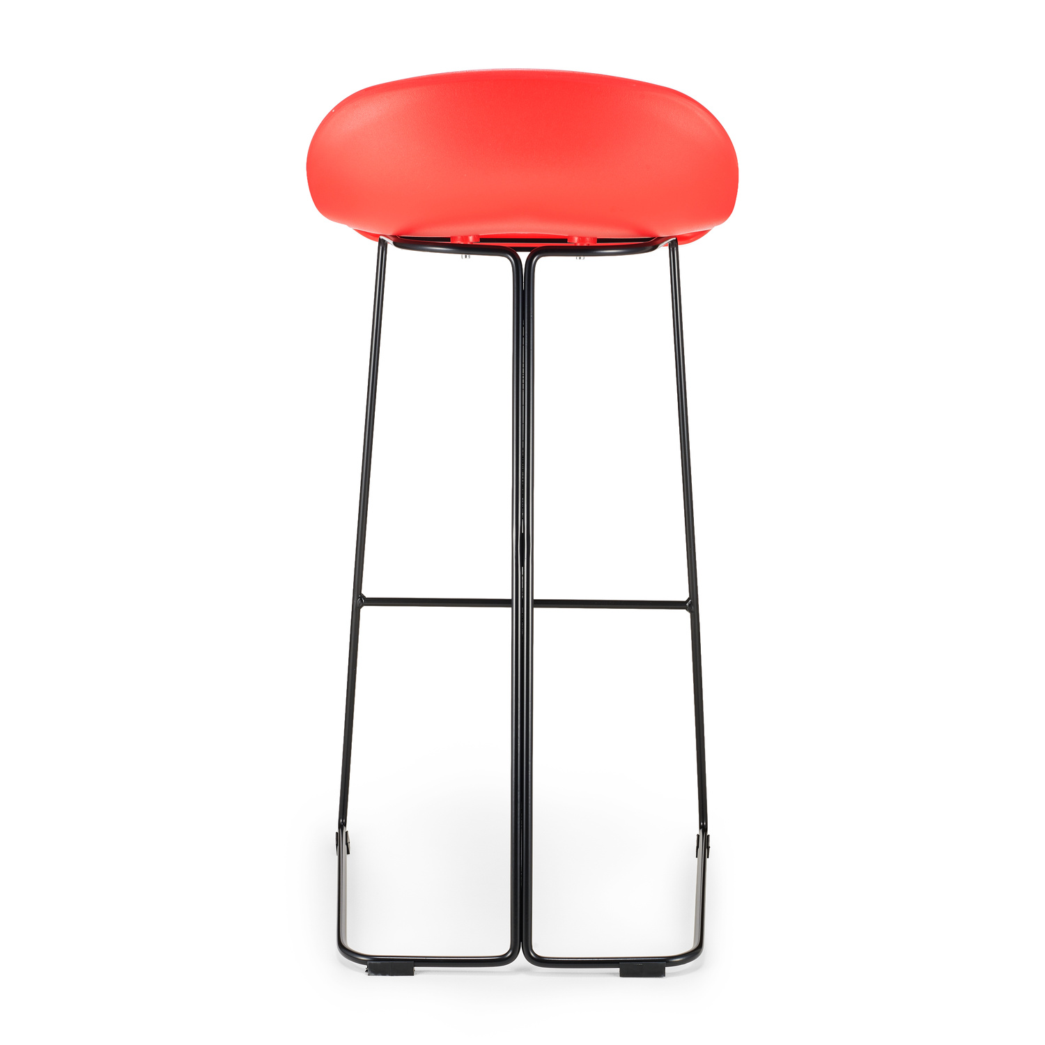 Hoker CARO BAR czarne nogi i czerwone siedzisko 75 cm - obrazek 8