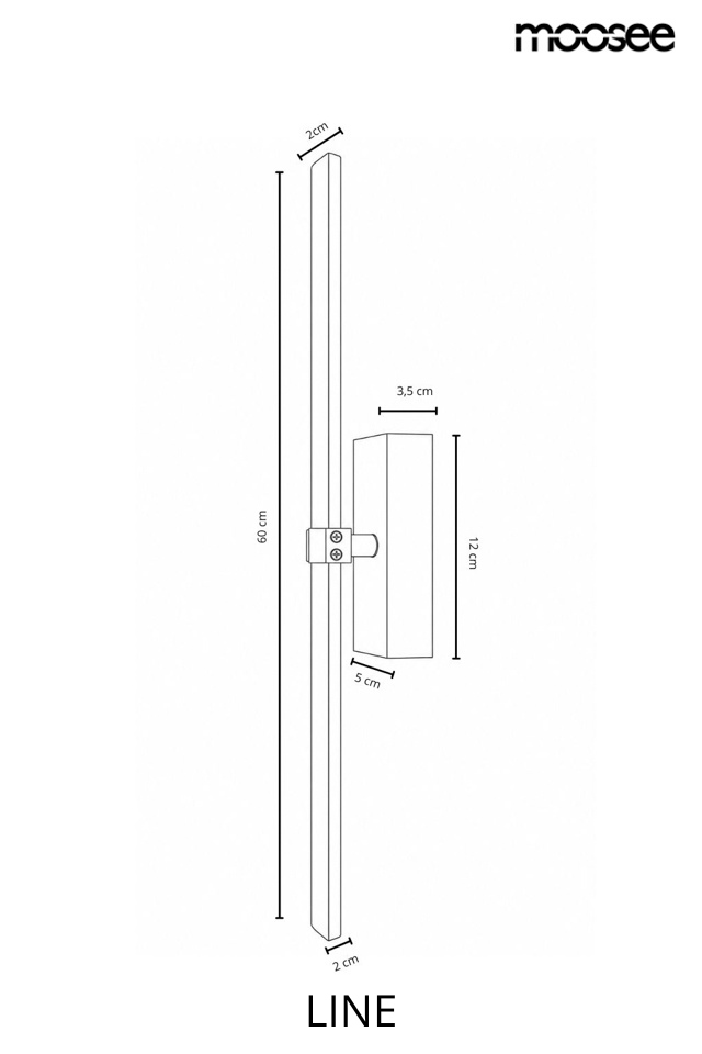 MOOSEE lampa ścienna LINE złota - obrazek 10