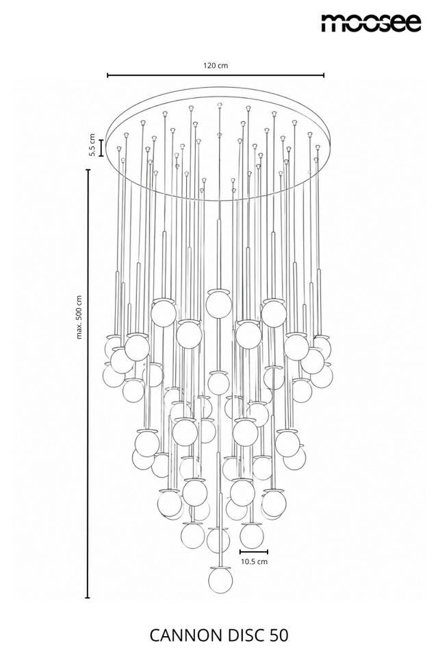MOOSEE lampa wisząca CANNON DISC 50 złota - obrazek 13