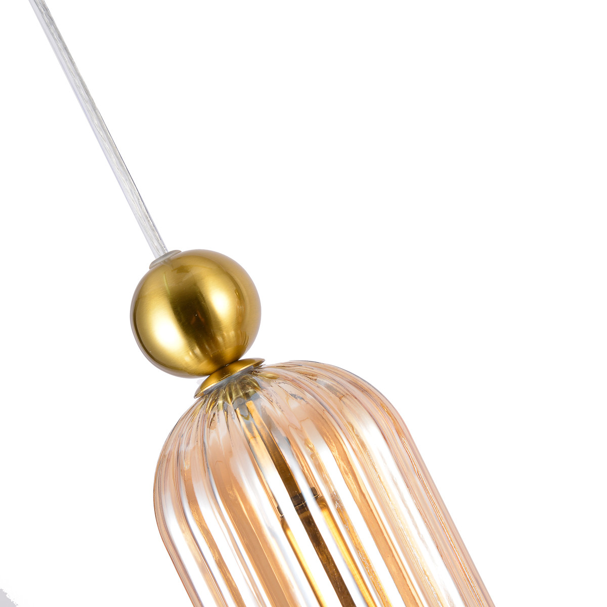 Lampa wisząca Piega 1 Bursztynowa 1xE14 - obrazek 7