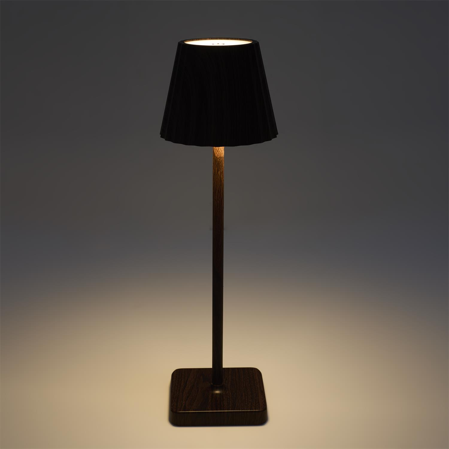 Lampka nocna Blanca LED dotykowa brązowa do sypialni ze ściemniaczem - obrazek 5