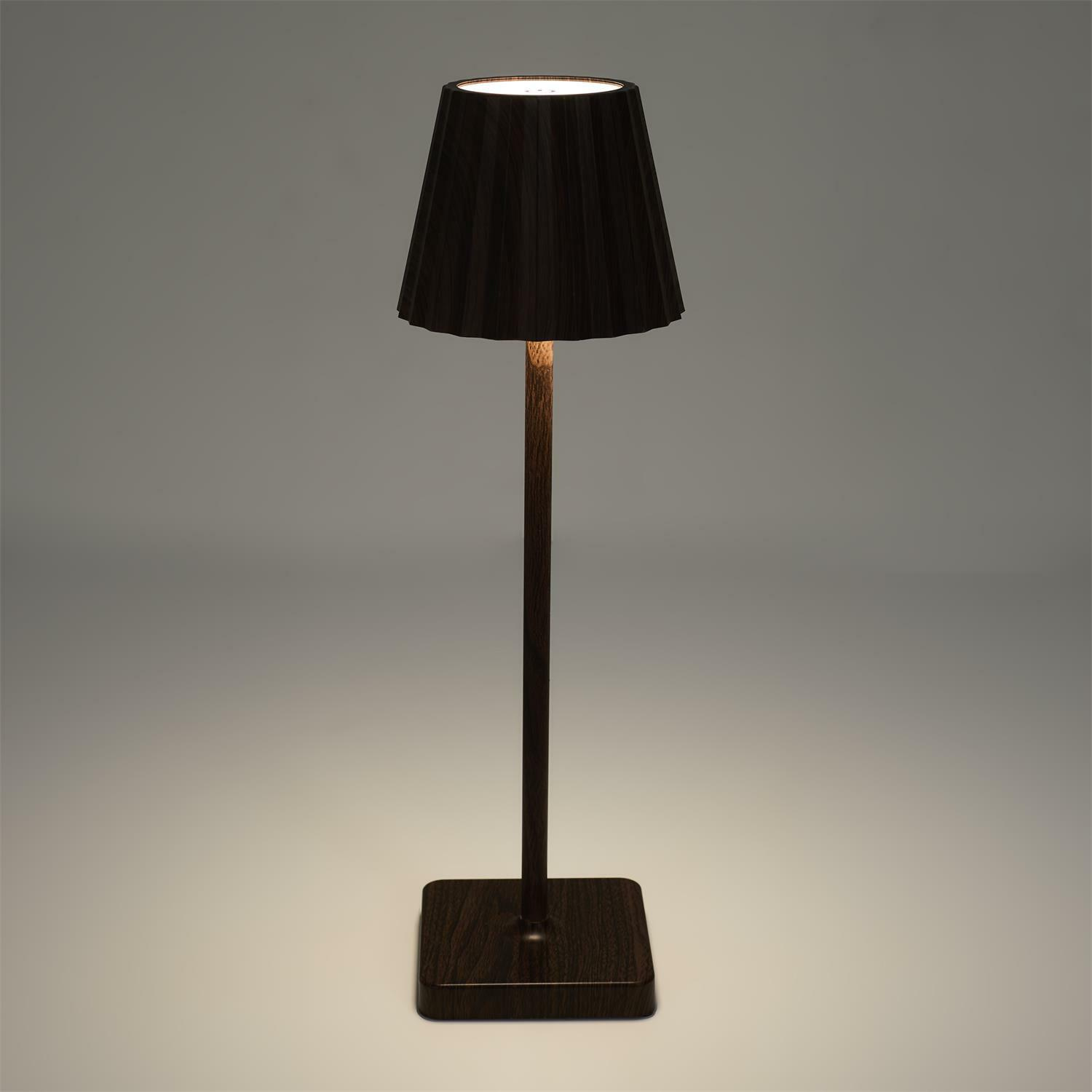Lampka nocna Blanca LED dotykowa brązowa do sypialni ze ściemniaczem - obrazek 7