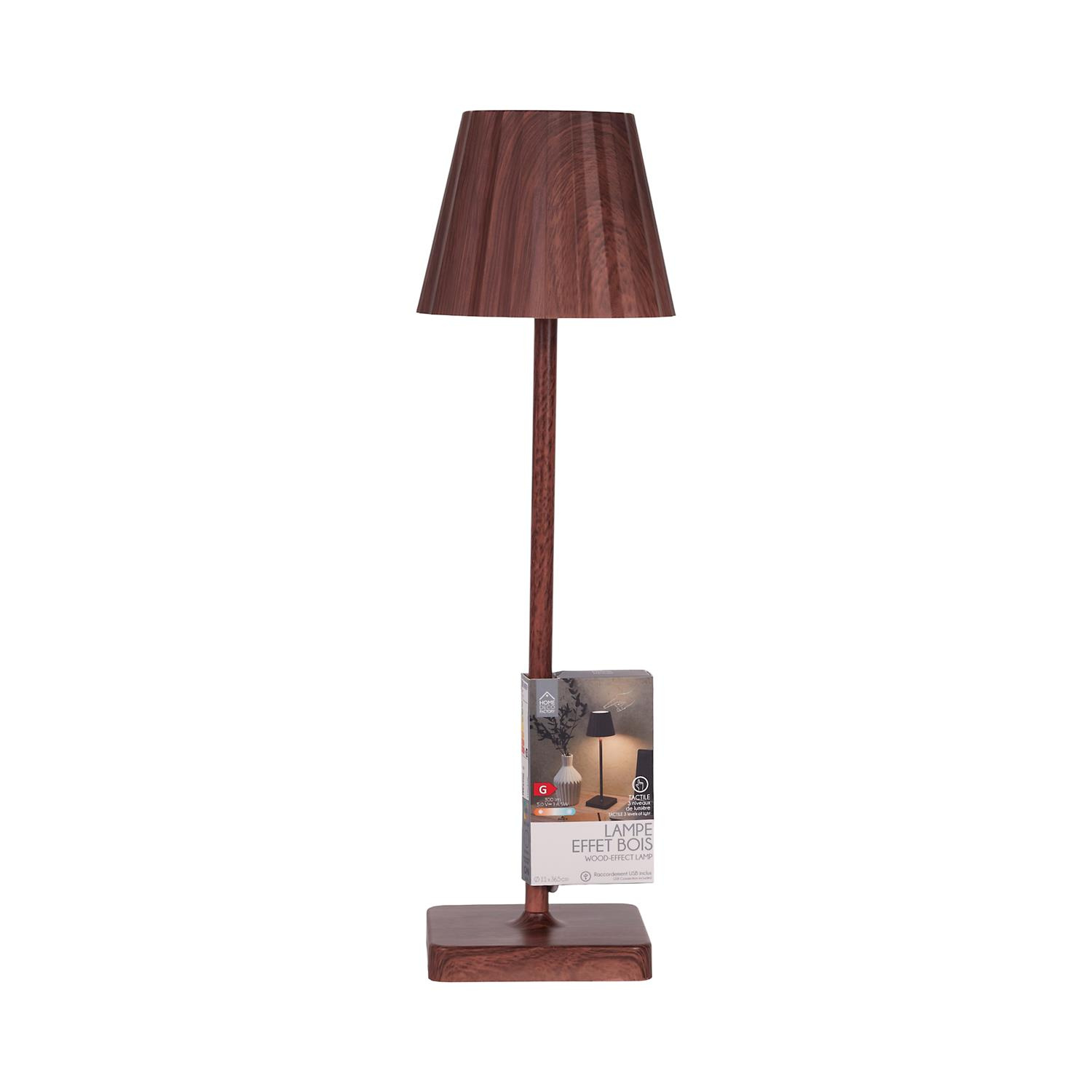 Lampka nocna Blanca LED dotykowa brązowa do sypialni ze ściemniaczem - obrazek 14