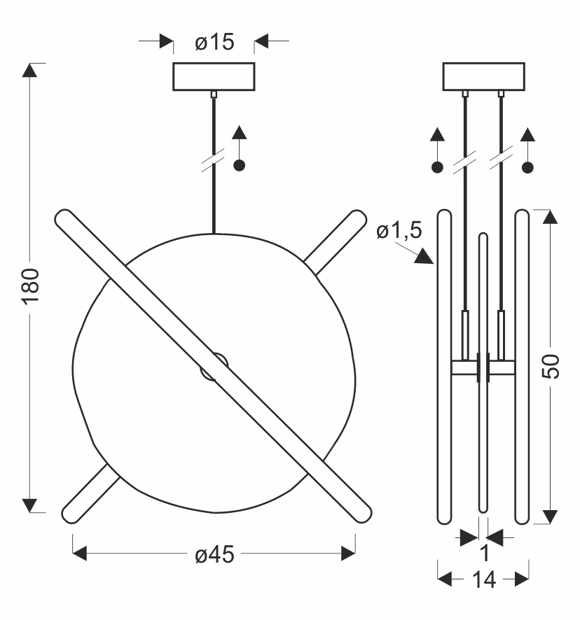 RELAX lampa wiszaca okr. mosiężny 15W LED 3000K klosz biały - obrazek 5