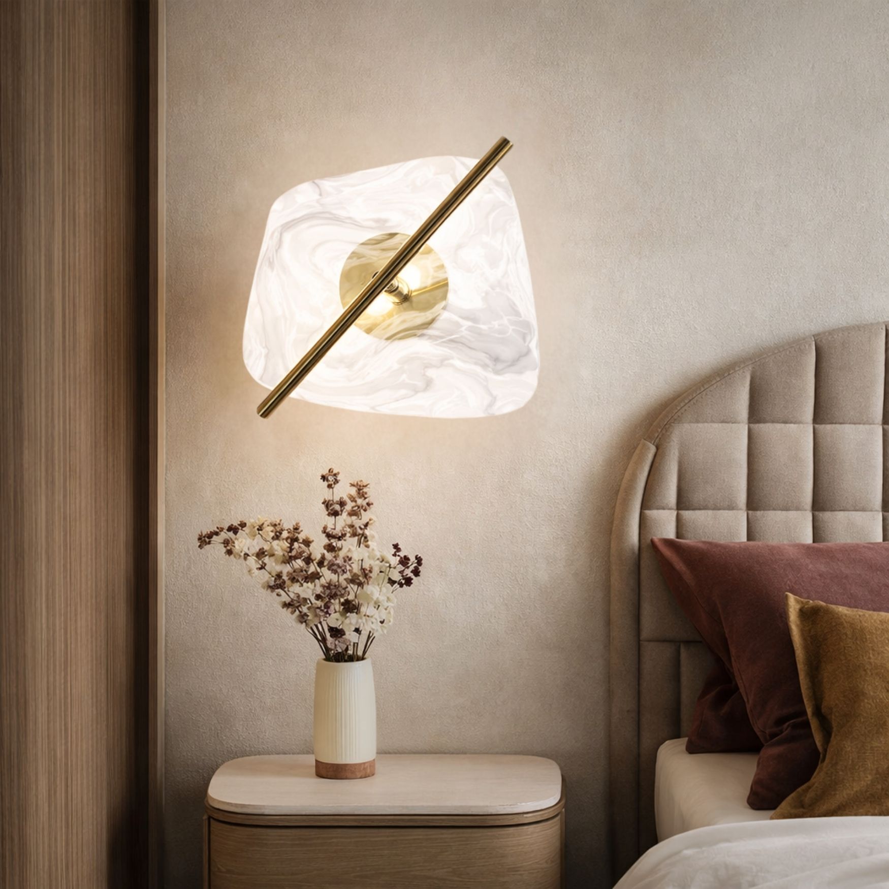 RELAX lampa kinkiet mosiężny 5W LED 3000K klosz biały - obrazek 4
