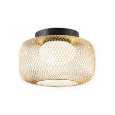 SOPRA 32 lampa sufitowa czarmy 1x10W GX53 klosz złoty+biały