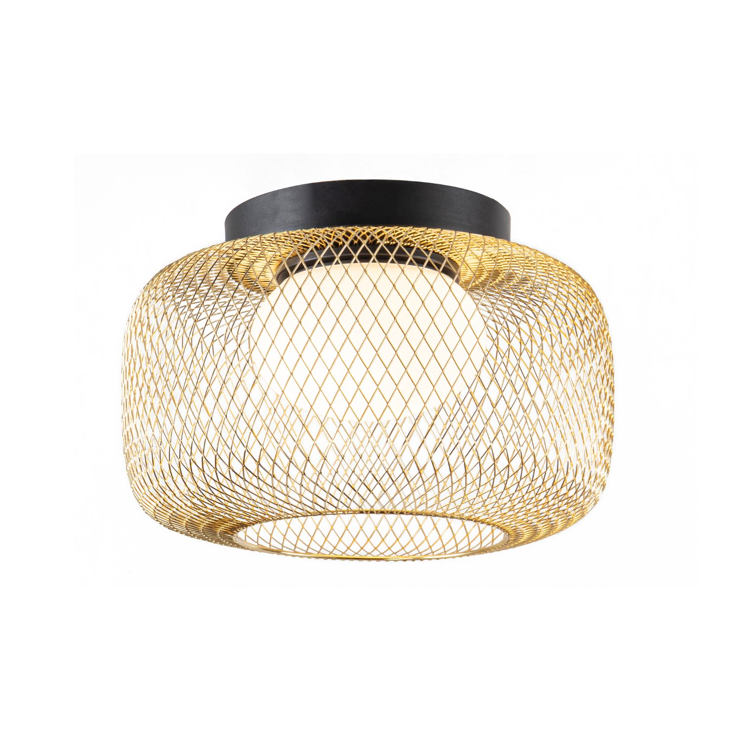 SOPRA 32 lampa sufitowa czarmy 1x10W GX53 klosz złoty+biały