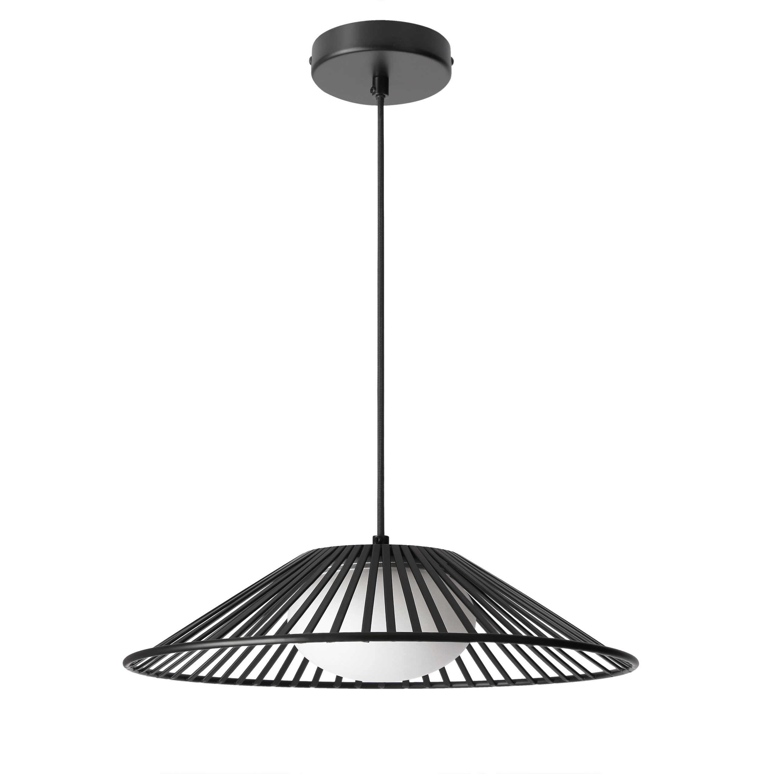 SONTE 50 lampa wisząca czarmy 1x10W GX53 klosz biały