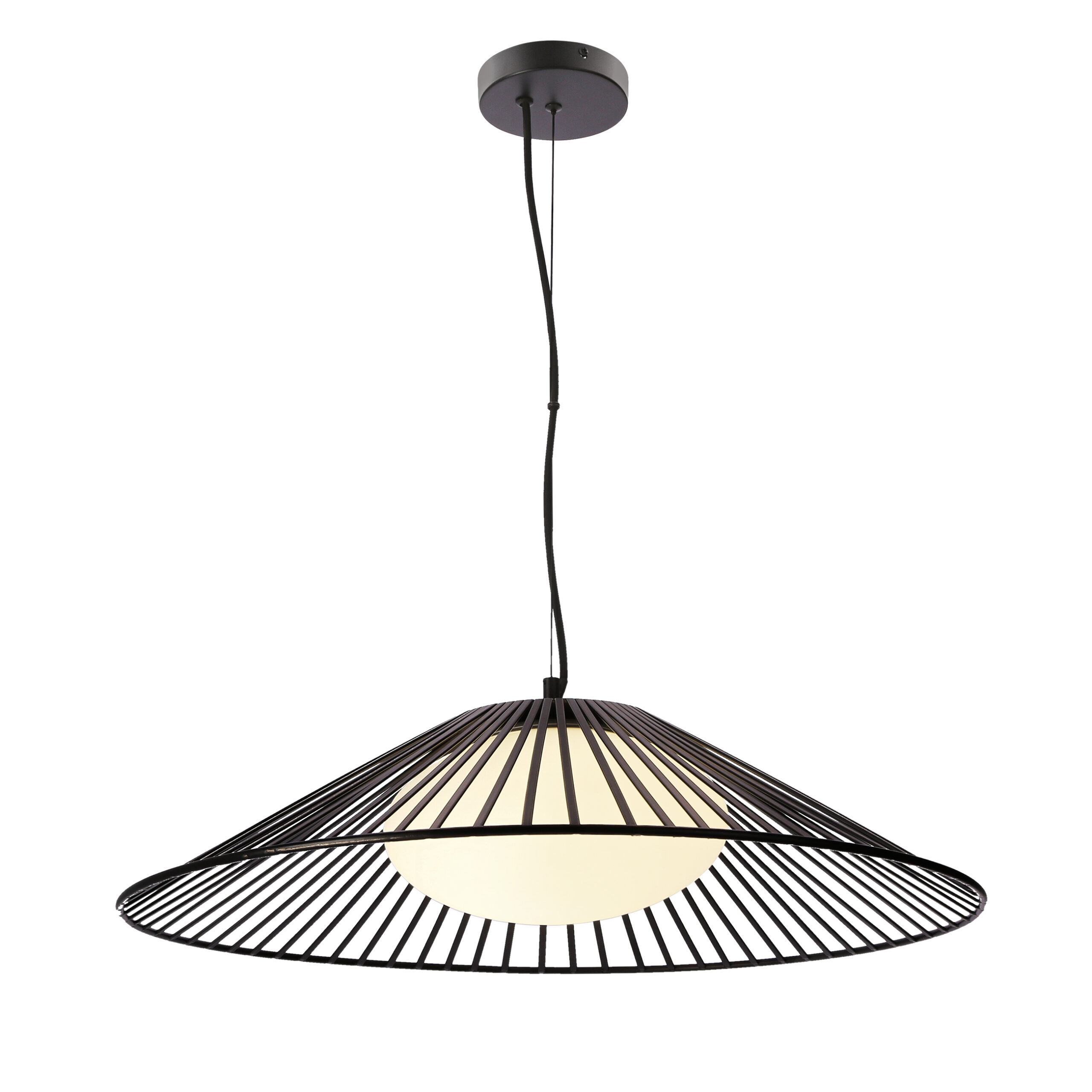 SONTE 60 lampa wisząca czarmy 1x10W GX53 klosz biały