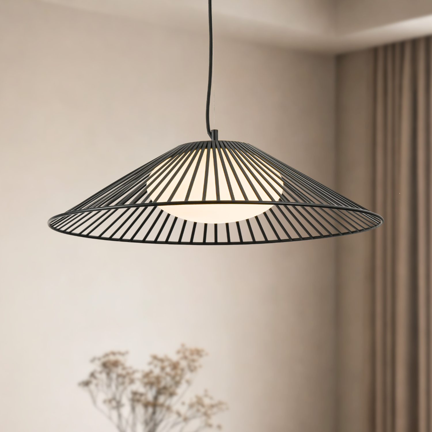 SONTE 60 lampa wisząca czarmy 1x10W GX53 klosz biały - obrazek 3