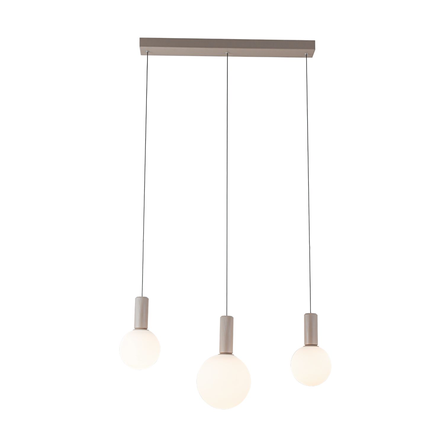 TESTA lampa wisząca beżowy 3x10W G9 klosz biały