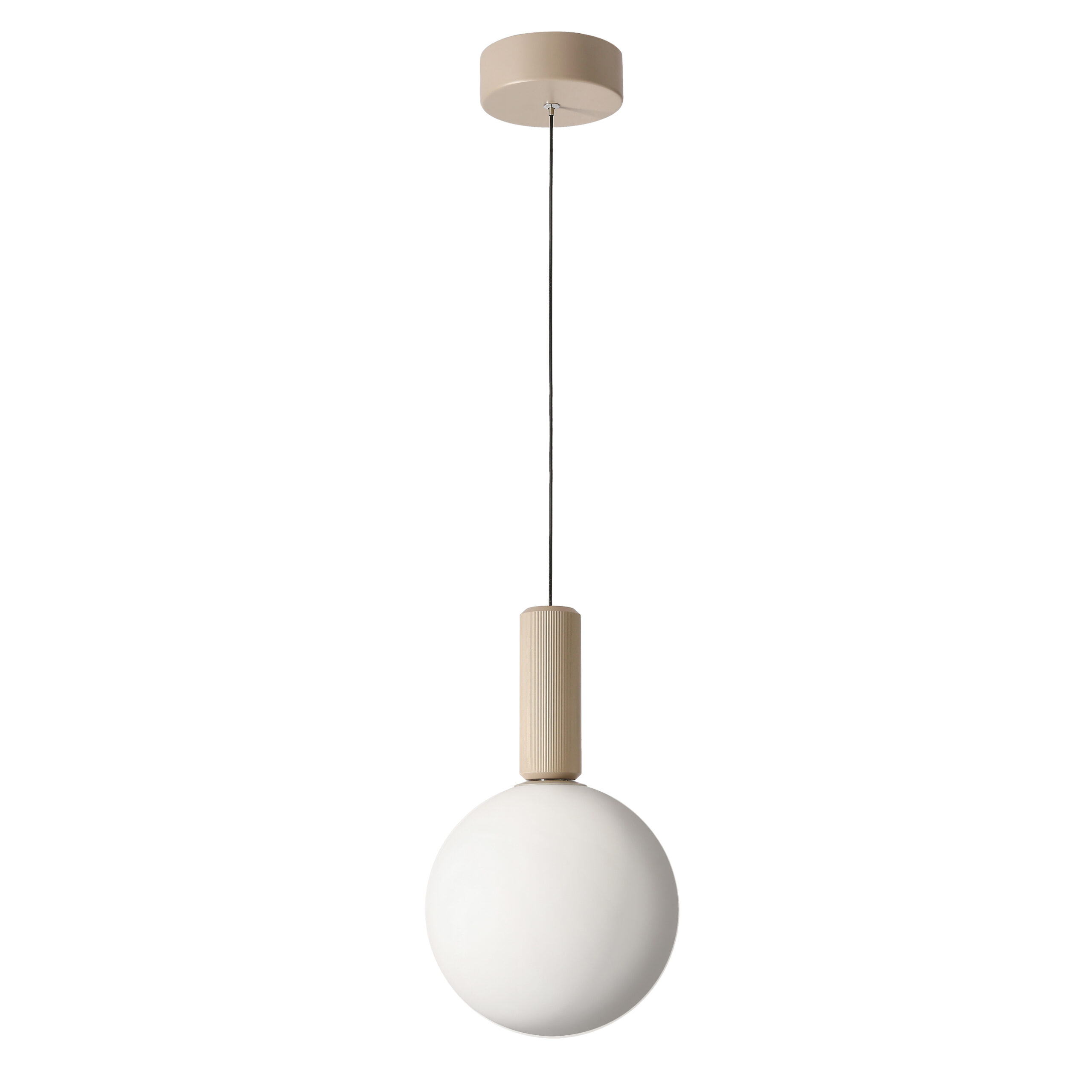 TESTA lampa wisząca beżowy 1x10W G9 klosz biały