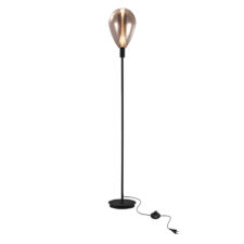 DENSO 20 lampa podłogowa czarny 1x5W G9 klosz miedziany