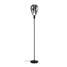 DENSO 20 lampa podłogowa czarny 1x5W G9 klosz dymiony