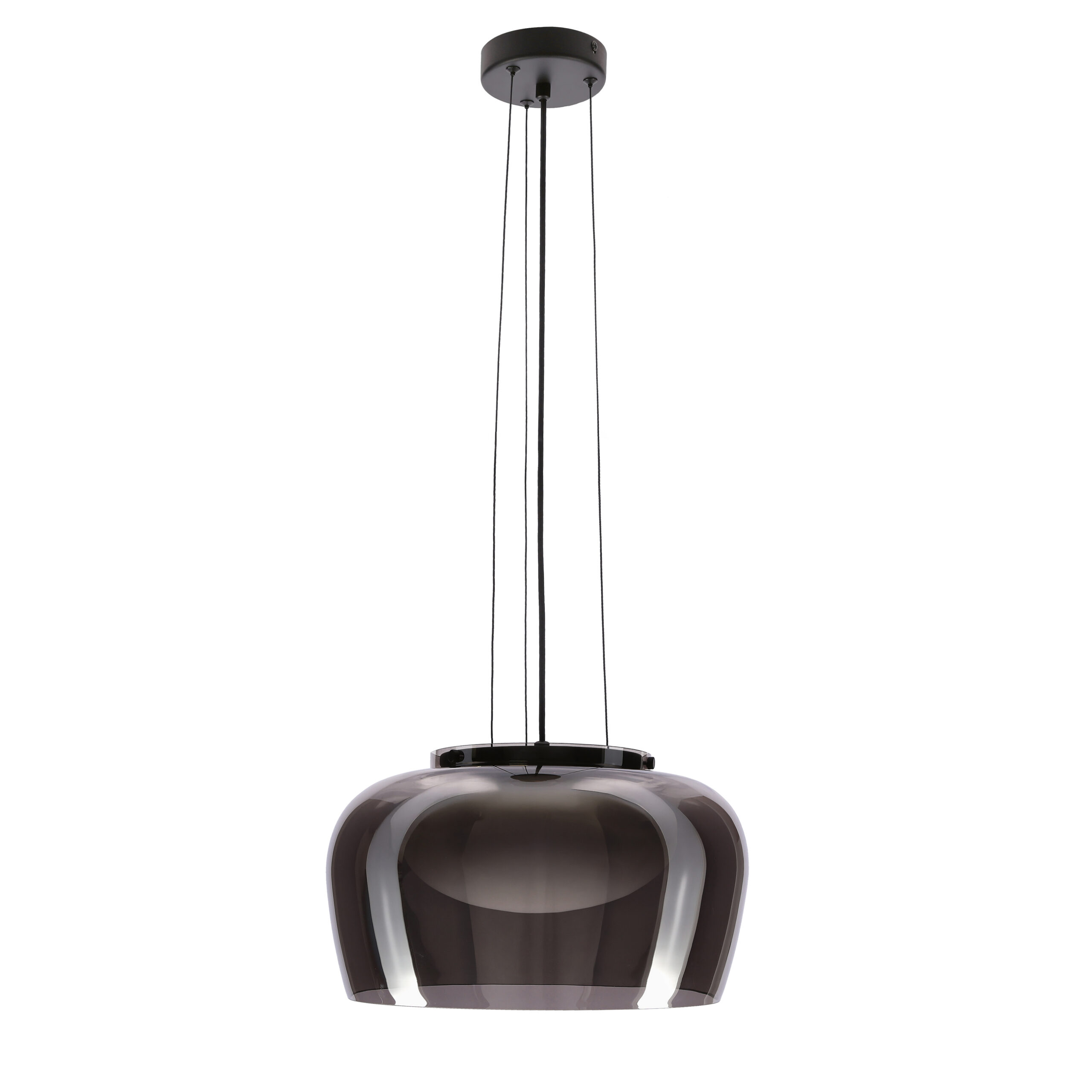 INSIEME 38 lampa wisząca czarny+chromowy 1x10W GX53 klosz dymiony+biały