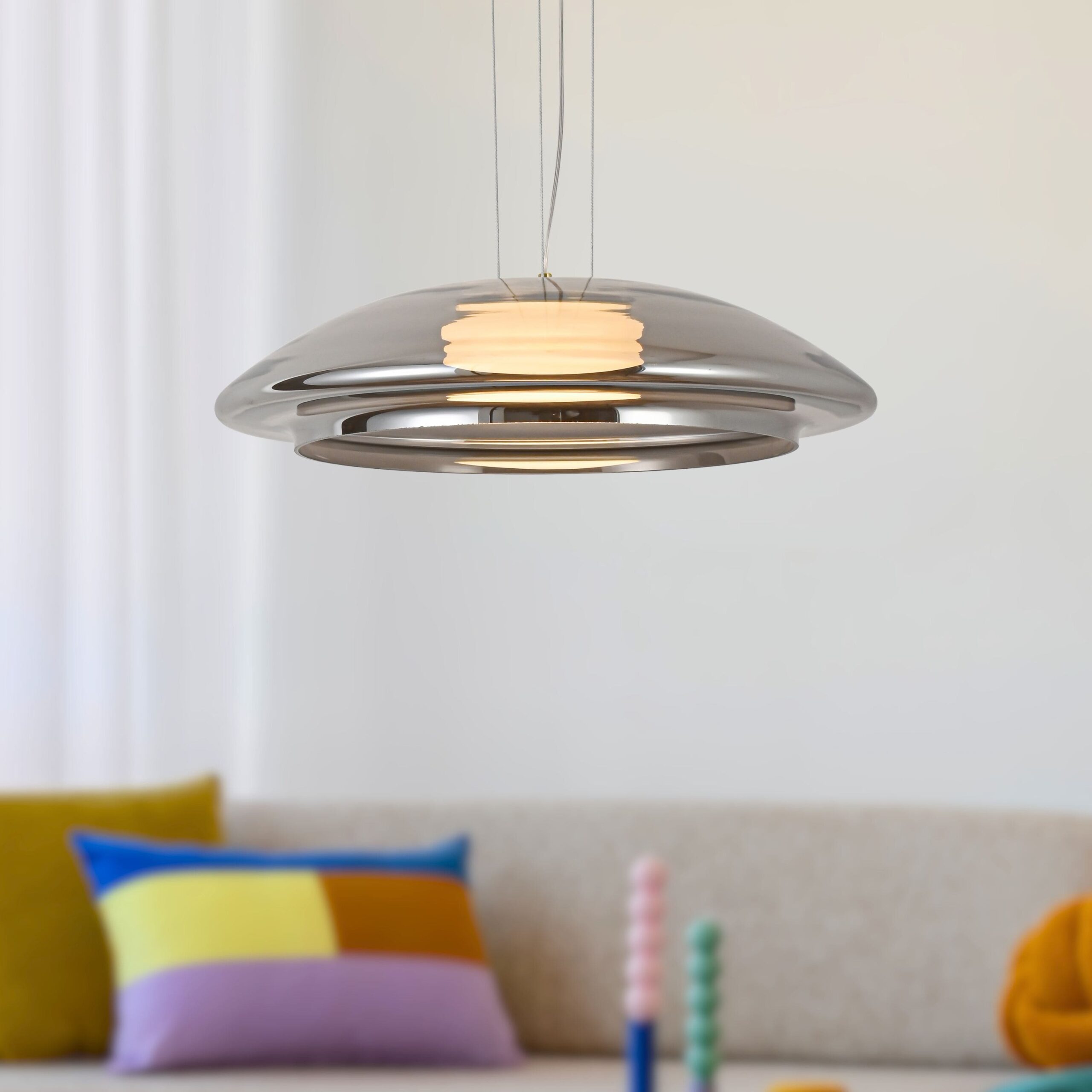 OMBRE 34 lampa wisząca satynowy złoty 1x10W GX53 klosz dymiony+biały - obrazek 3