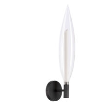 NORDIC lampa kinkiet czarny 1x5W G9 klosz bezbarwny