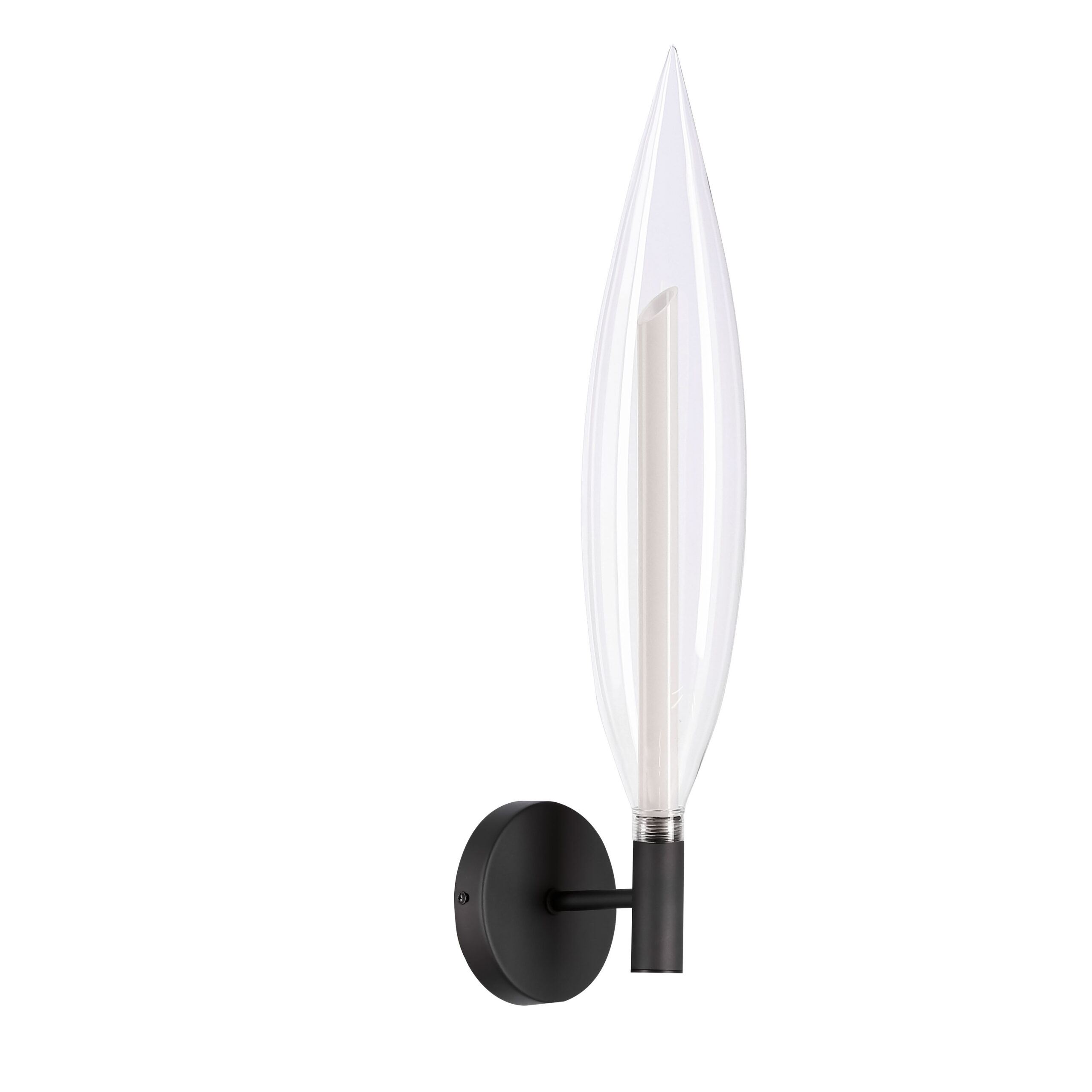 NORDIC lampa kinkiet czarny 1x5W G9 klosz bezbarwny