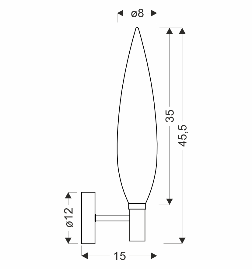 NORDIC lampa kinkiet czarny 1x5W G9 klosz złoty - obrazek 3