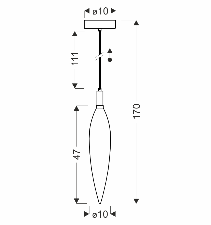 NORDIC lampa wisząca czarny 1x5W G9 klosz bursztynowy - obrazek 6
