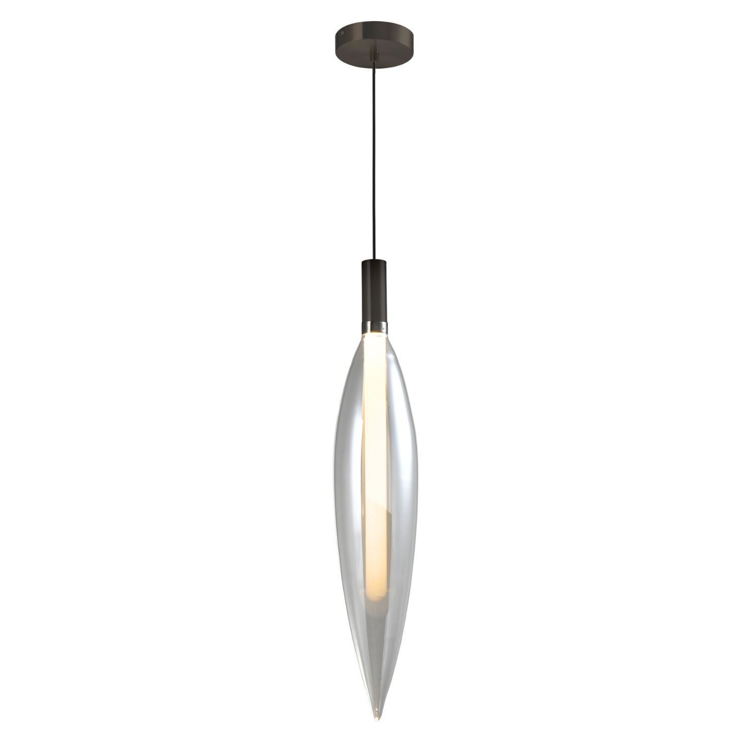 NORDIC lampa wisząca czarny 1x5W G9 klosz bezbarwny