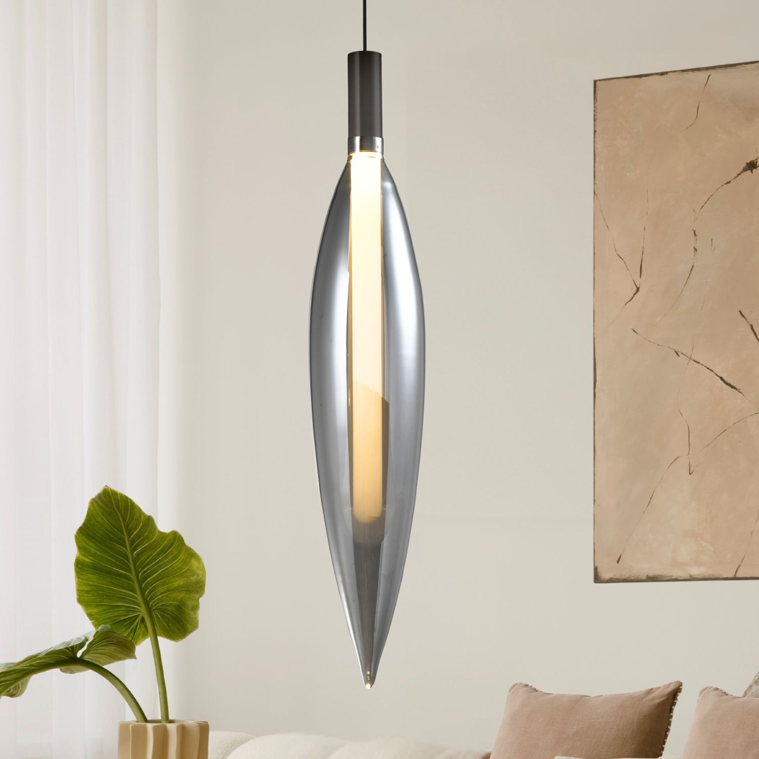NORDIC lampa wisząca czarny 1x5W G9 klosz bezbarwny - obrazek 3