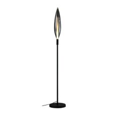 NORDIC lampa podłogowa czarny 1x5W G9 klosz dymiony