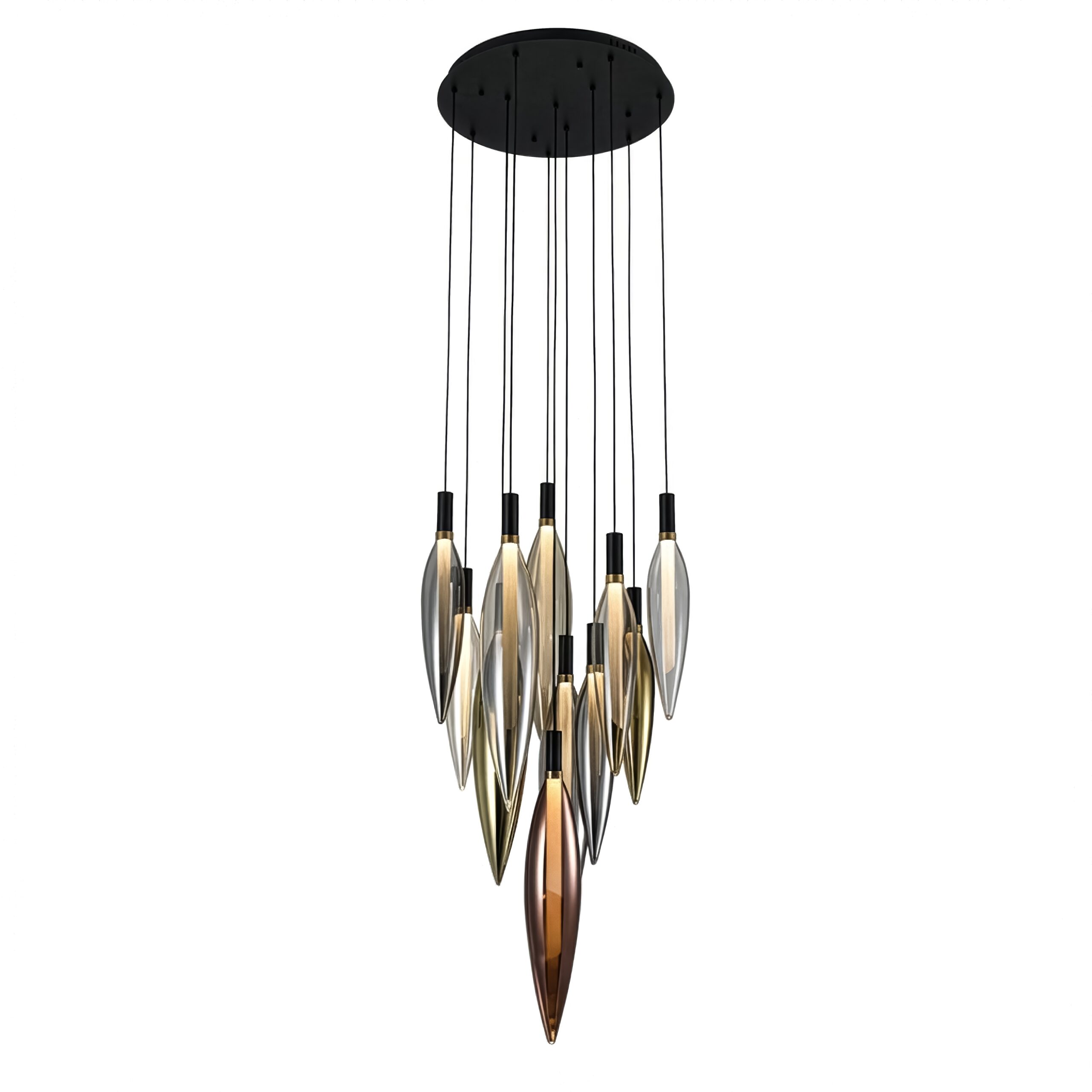 NORDIC lampa wisząca 11x5W G9 klosz mix
