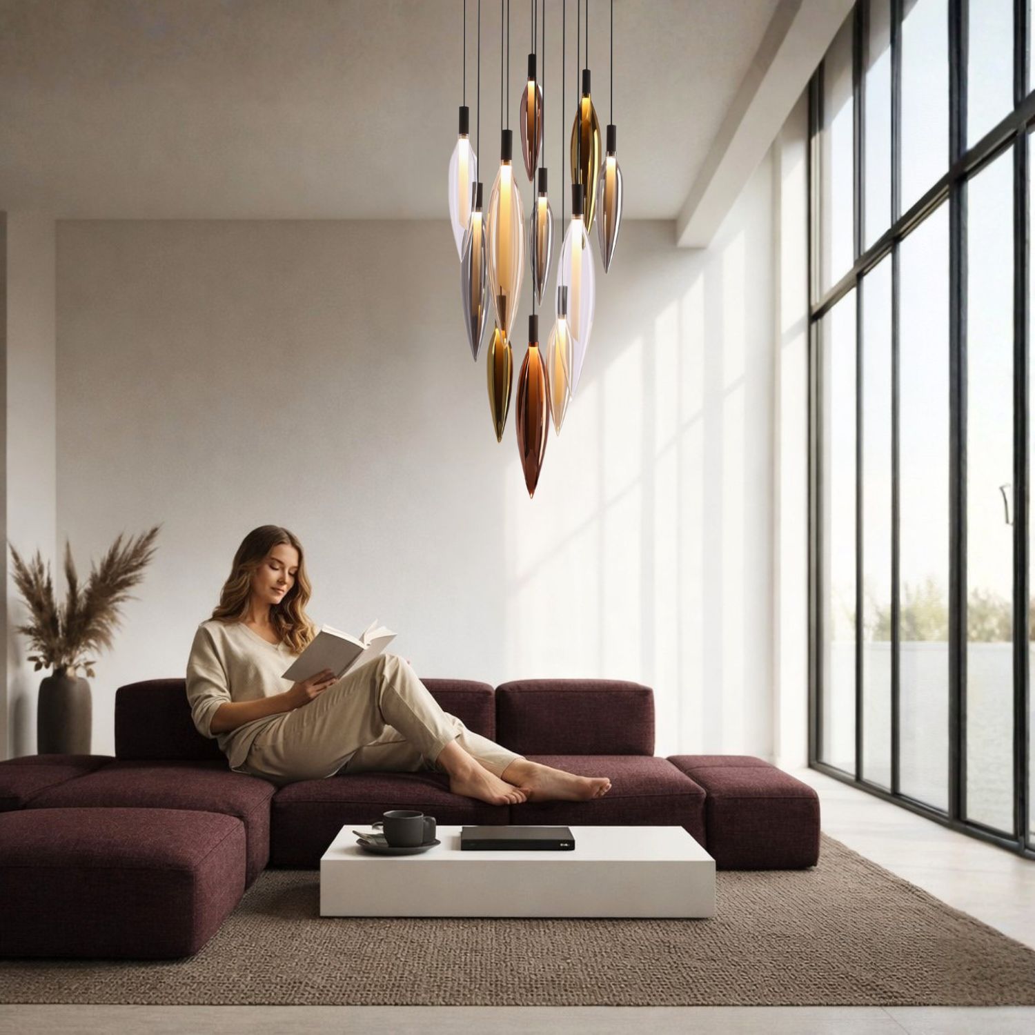 NORDIC lampa wisząca 11x5W G9 klosz mix - obrazek 5