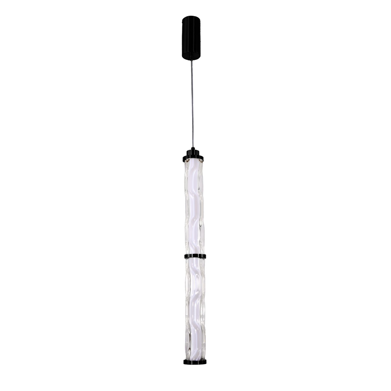 CORTE lampa wisząca czarny matowy 18W LED 3000K klosz bezbarwny