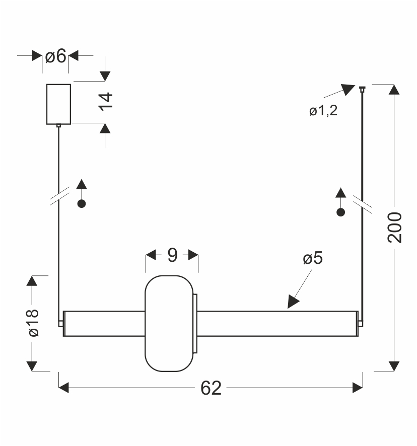 PURAS lampa wisząca pozioma mosiężny 15W LED 3000K klosz bezbarwny+biały - obrazek 6