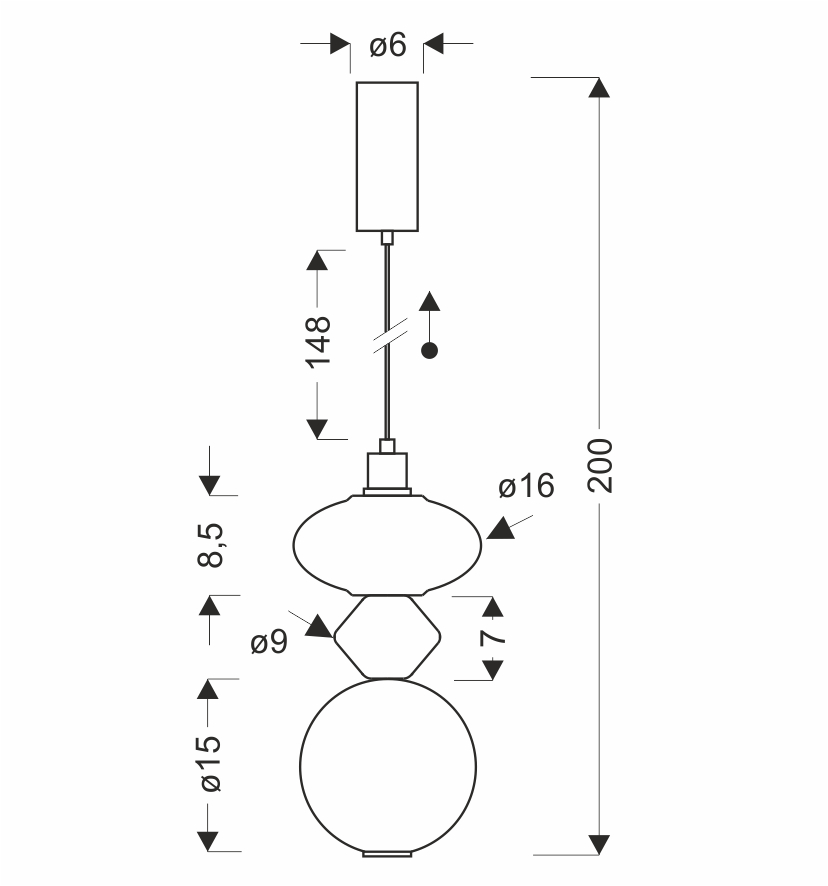 FLORES lampa wisząca mosiężny+brązowy+pomarańczowy 10W LED 3000K klosz biały - obrazek 6