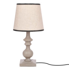 CARDINALE lampa sto³owa h-40 cm ciemny szary 1x40 E27 aba¿ur jasny lniany