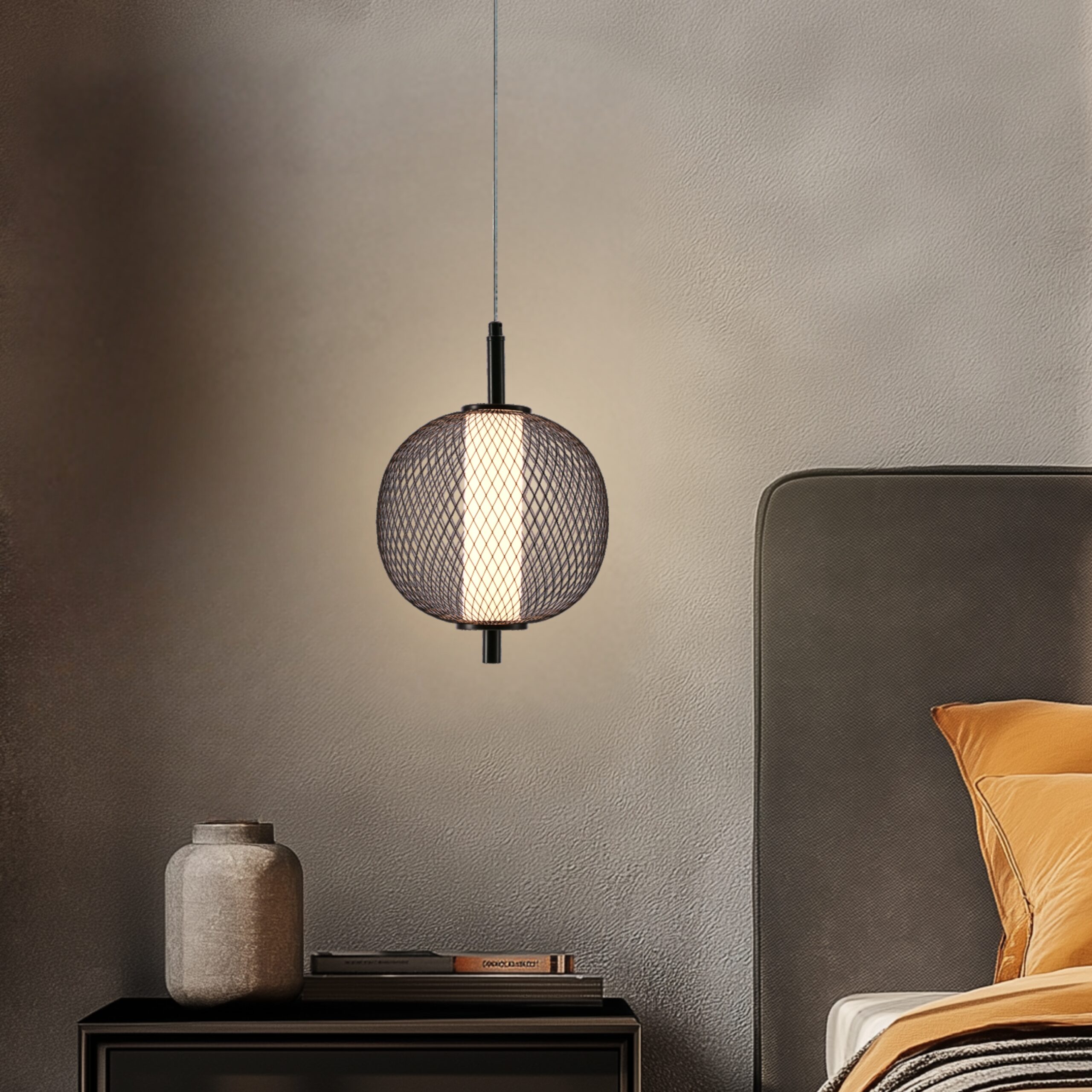 PUMA lampa wisząca 20cm czarny 10W LED 3000K klosz biały - obrazek 3