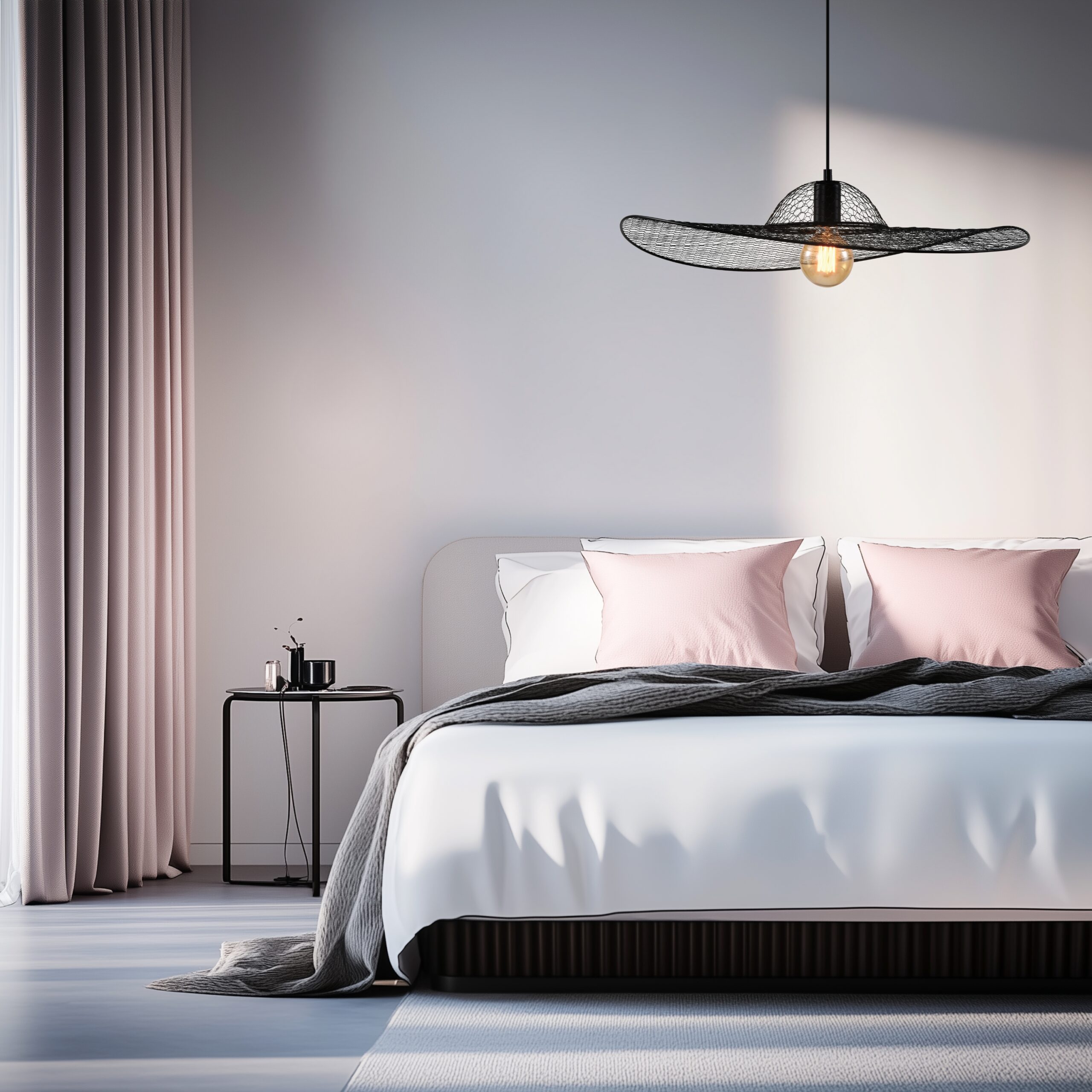 Lampa wisząca DECO designerska – czarny klosz kapelusz – nowoczesne oświetlenie salonu i sypialni E27 - obrazek 5