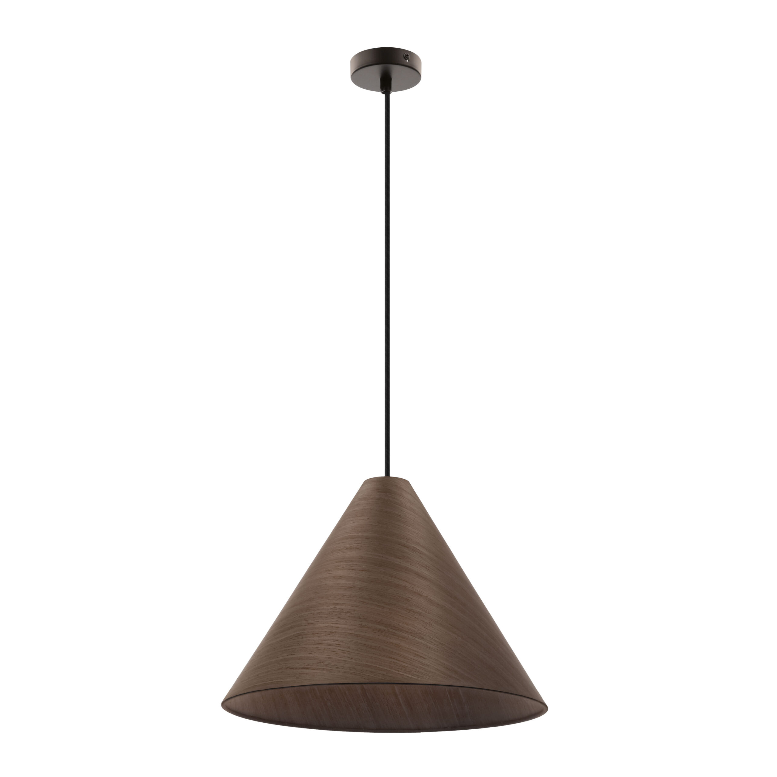 CONO lampa wisząca 33 czarny 1x40W E27 abażur fornir mahoniowy