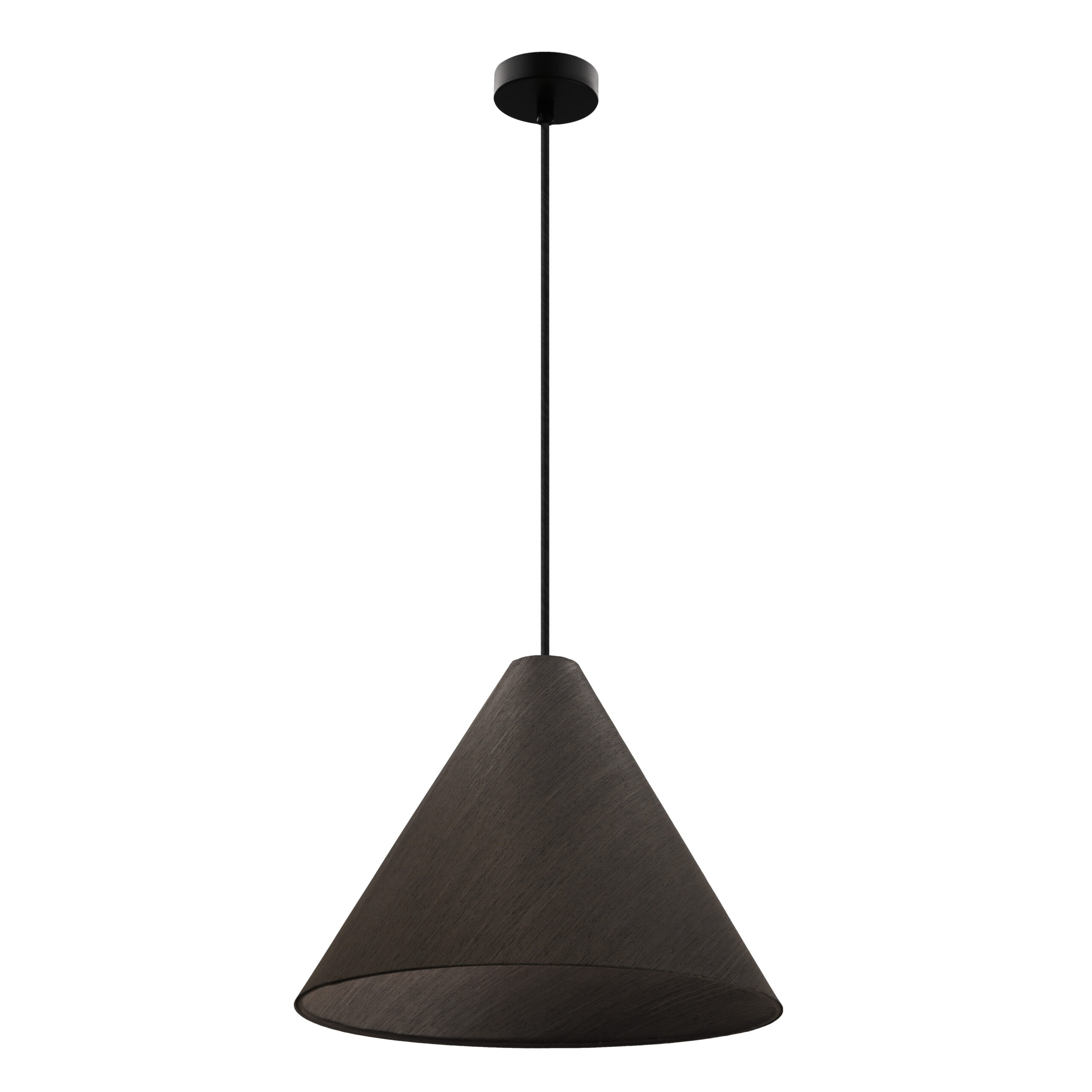 CONO lampa wisząca 33 czarny 1x40W E27 abażur fornir hebanowy