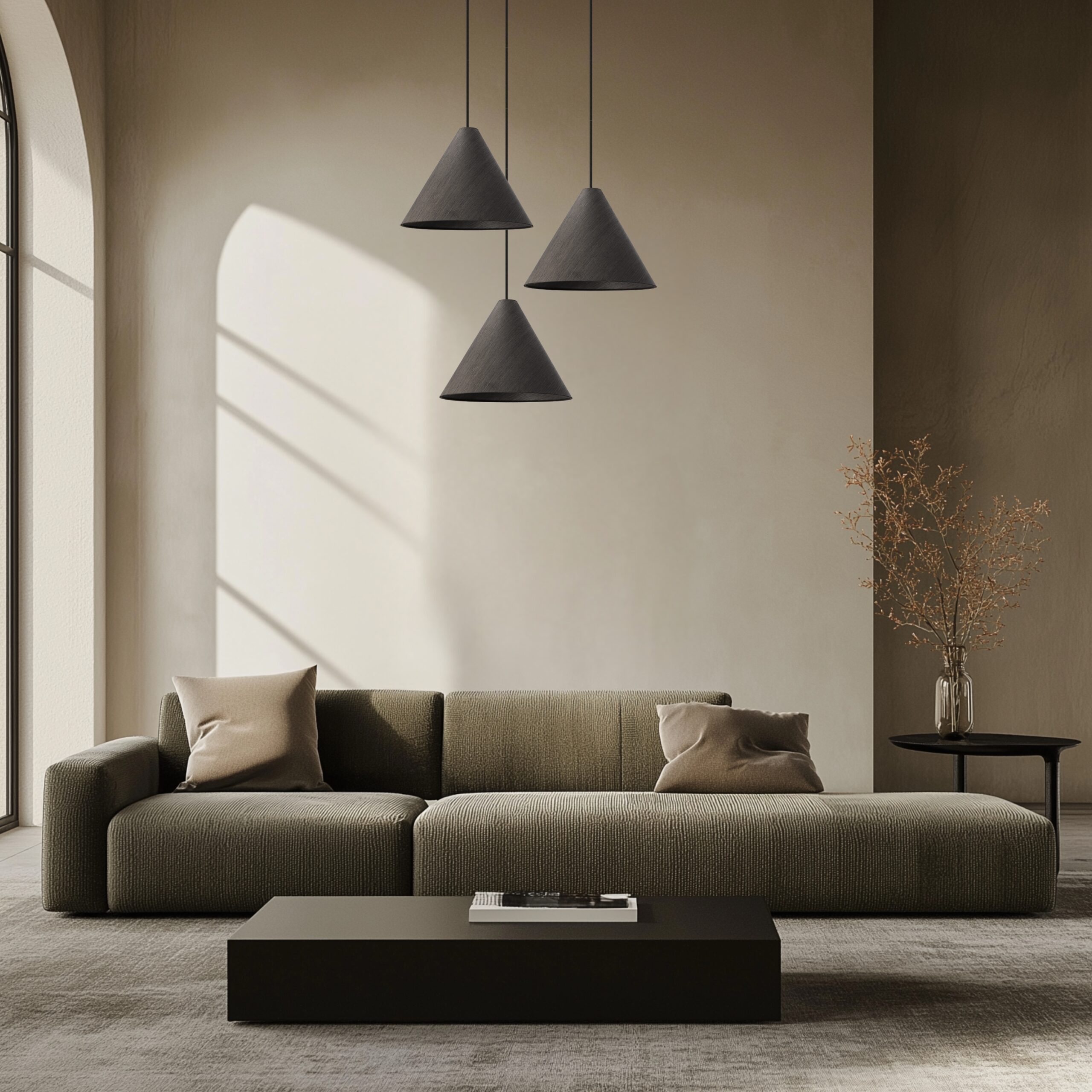 CONO lampa wisząca 33 czarny 1x40W E27 abażur fornir hebanowy - obrazek 4