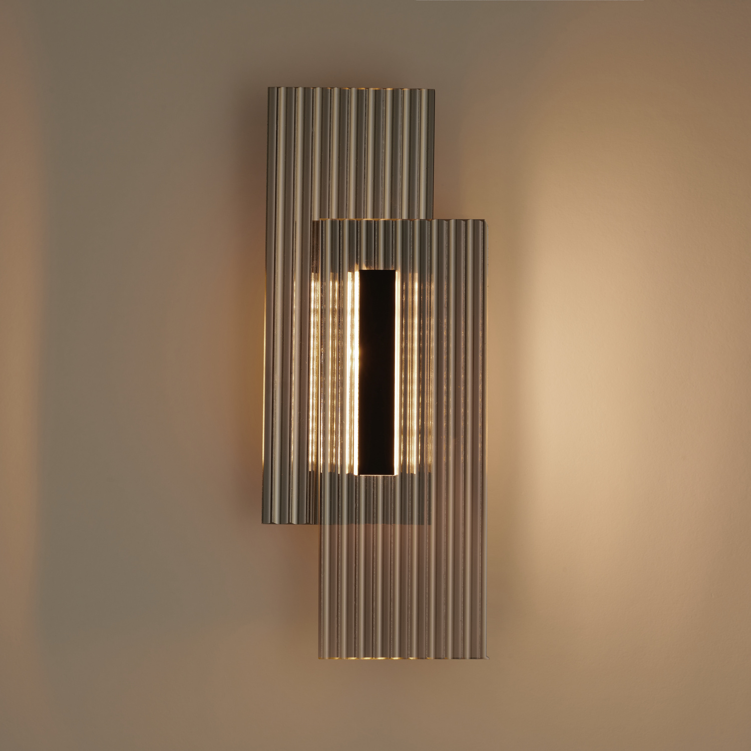 Lampa ścienna NOIR LED, kinkiet czarny ryflowany dwustronny - obrazek 11