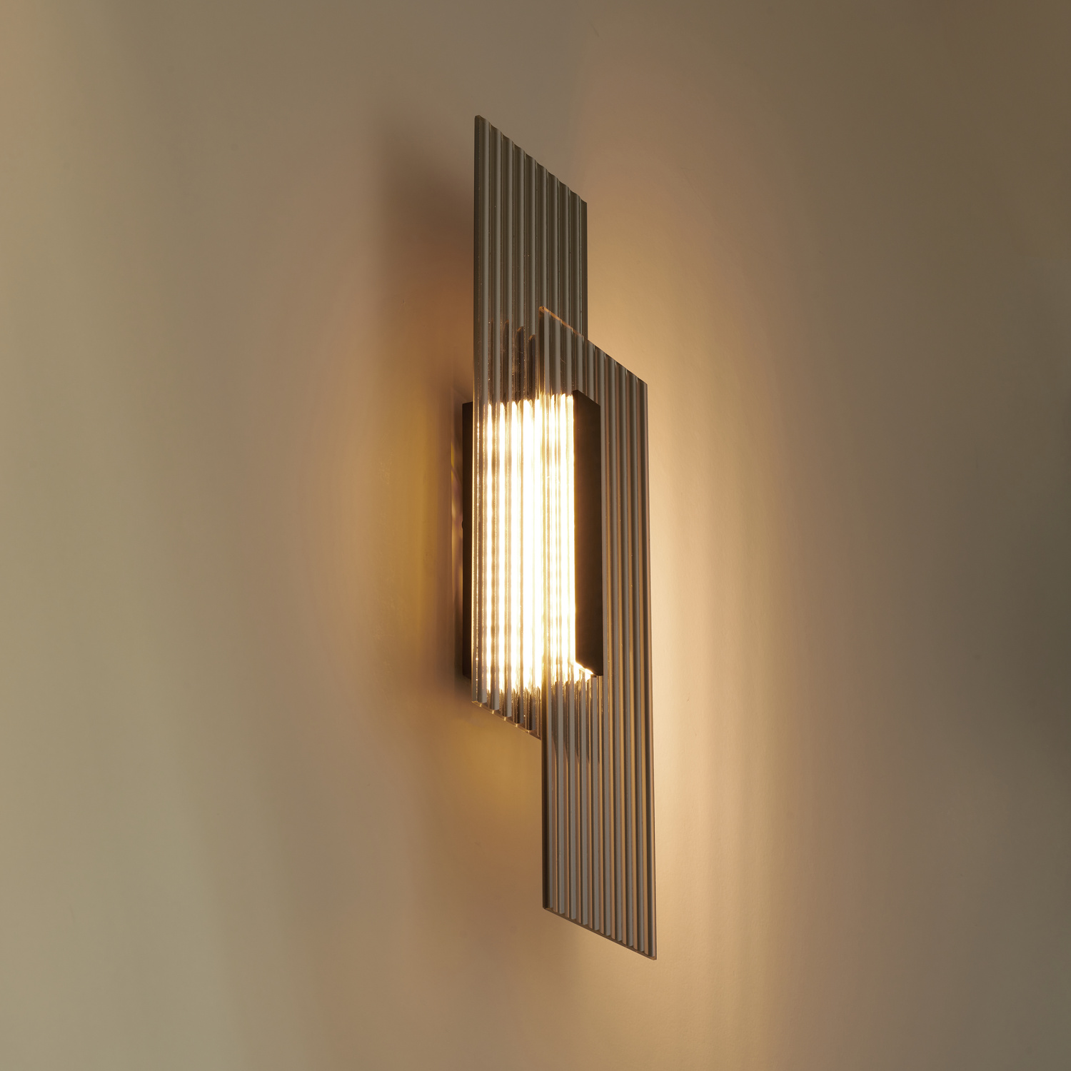 Lampa ścienna NOIR LED, kinkiet czarny ryflowany dwustronny - obrazek 13