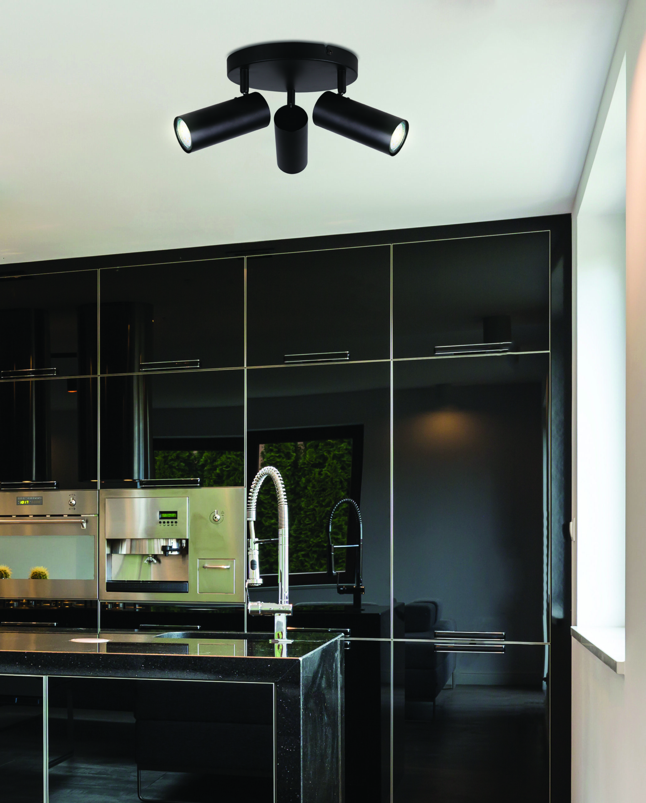 Colly lampa sufitowa czarny 3x15w gu10 klosz czarny - obrazek 6