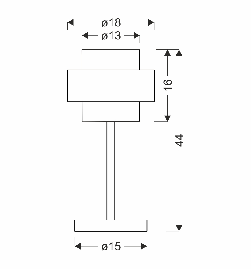 Spiega lampa stołowa czarny 1x60W E27 klosz dymiony - obrazek 3