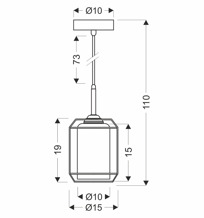 JONERA lampa wisząca czarny 1x40W E27 klosz bursztynowy - obrazek 3