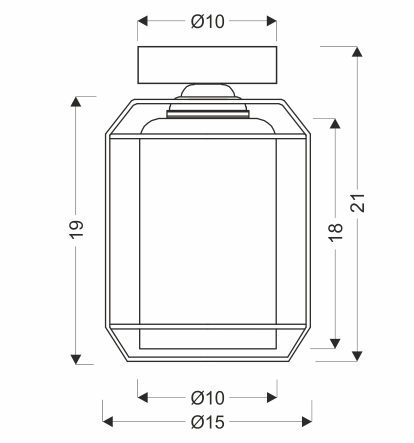 JONERA lampa sufitowa czarny 1x40W E27 klosz złoty - obrazek 3